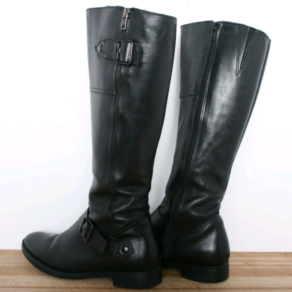 ALDO Black Leather Country To City Streets 15" Tall Riding Boots SzEU 36 US6